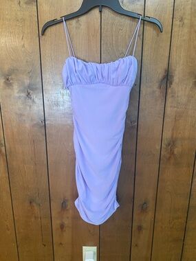 Princess Polly Lavender Ruched Spaghetti Strap Dress